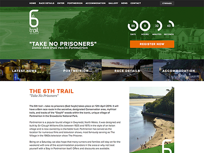 6th Trail Website 6thtrail design green photos website