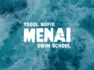 Branding for Menai Swim School branding cymraeg identity logo menai swim swimming waves welsh