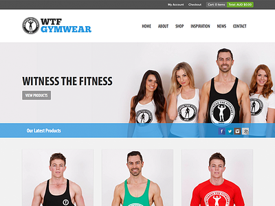 Witness The Fitness Gymwear ecommerce fitness gym website wtf