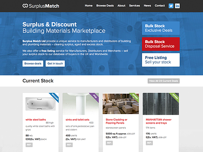 Surplus Match blue building surplus website