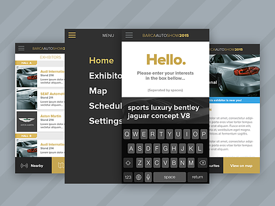 Auto Exhibition Companion App app auto beacons car clean interface mobile proxima