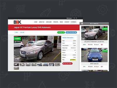 Auto Dealer Website auto car dealership design garage vehicles web