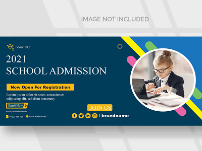 School Admission Banner Design