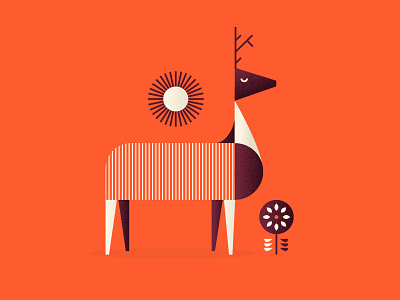 Ciervo animal ciervo deer geometric illustration