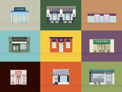 Stores front house illustration locals stores vector