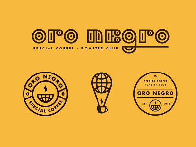 Oro Negro branding club coffee gold identity logo mark oro packaging roaster