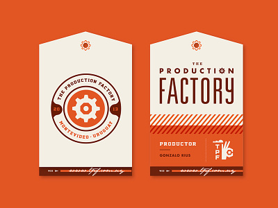 The Production Factory branding cards factory hand identity martin production stationery