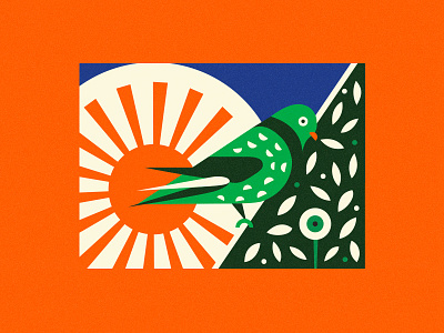 Bird XXXVI azambuja bird martin orange sun vector work