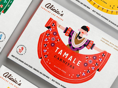 Alicia azambuja box design food illustration martin mexican packaging tamales
