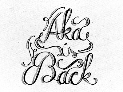 Back hand lettered typography