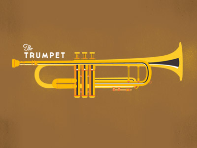 Trumpet illustration music trumpet