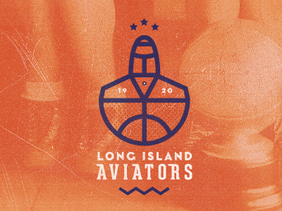 L.I.A. aviators ball basketball logo plane