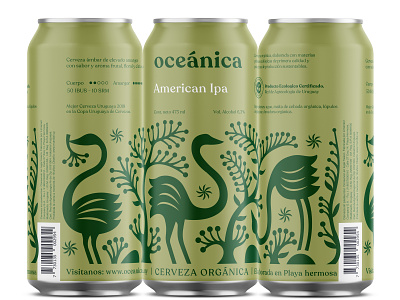 Oceánica Beer animal azambuja beer beer art beer branding branding identity illustration martin nature ocean packaging pattern vector