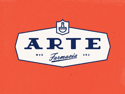 Arte arte farmacia logo mark pharmacy
