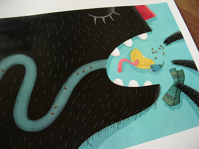 Mr. Not So character illustration monster storybook