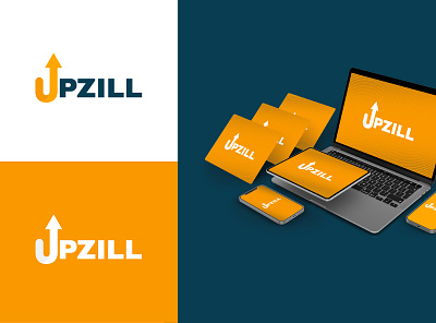 The Upzill Cloud Service Logo: A Modern and Professional Design brand brand mark brandbook branding brandstyleguide design graphic design logo logodesign logotype minimalist logo minimalistic