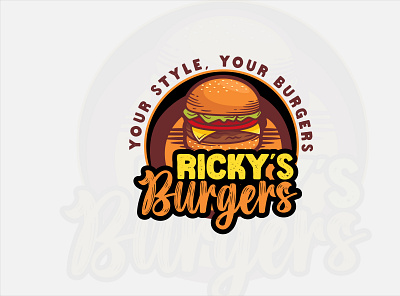 Rickey's: A Burger Experience brand brand mark branding design graphic design logo logodesign logotype minimalist logo minimalistic