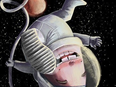 Astronauta astronauta brush digital happy illustration kids photoshop smile texture wacom