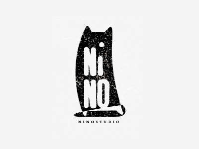 Nino Studio adobe black cat editorial illustrator logo studio vector