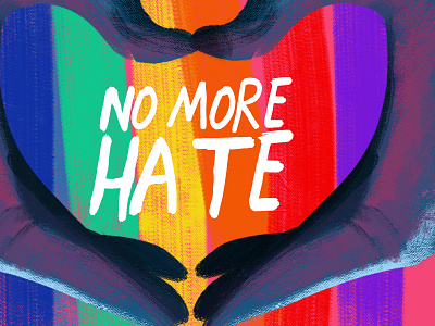 No more hate colors gay humans illustration no more hate people stop hate violence world