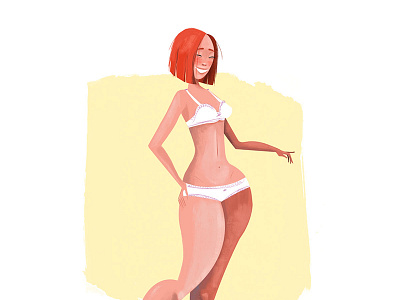 Hey girl, you are beutiful! art beautiful digital female gir girly illustration photoshop pretty underwear