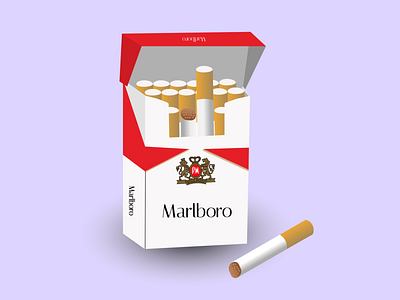 Marlboro design 3d branding cigarette graphic graphic design illustration marlboro print product design