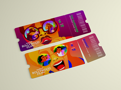 Tickets bollywood cinema festival festival indického filmu illustration tickets