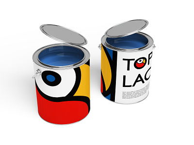 Paint bucket branding bucket logo packaging paint