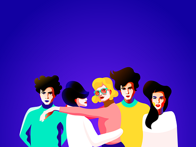 People group illustration man people portrait vector woman young people youth