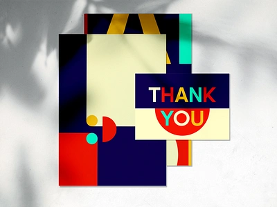 Thank you card branding card design print thankyou