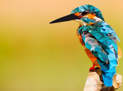 kingfisher low poly art design graphicdesign graphicdesigner kingfisher lowpoly photoshop polygonal