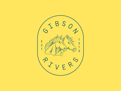 Gibson Rivers animal branding design emblem engraved food graphic graphic design horse letter line logo logotype mark minimalist minimalistic monogram type typography vector
