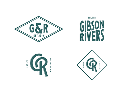 Gibson Rivers branding design emblem food g graphic graphic design graphicdesign letter logo logotype mark minimalist minimalistic monogram r type typography vector