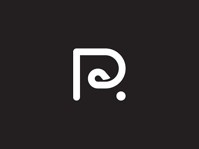 R+P Monogram design flat gaphic letter line logo minimalist monogram p r type vector