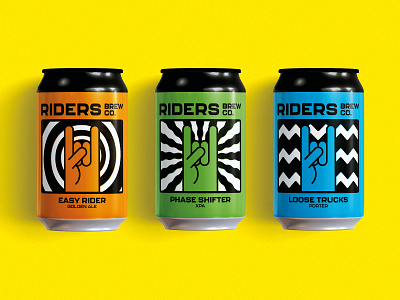 Riders Brew Co. – Rebrand, Can Artwork beer beer can beer label brand design brand identity branding craft beer graphic design illustration packaging