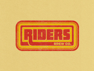 Riders Brew Co. – Rebrand, Logo Concept 1970s beer logo branding branding design craft beer graphic design graphic designer logo logo design orange red retro retro typography typography yellow