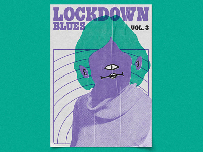Lockdown Blues Vol. 3 – Dumb Fun, Poster Design gig poster graphic design graphic designer illustration illustrator music poster poster art poster artwork print retro