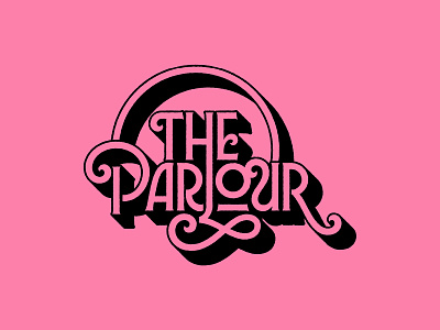 The Parlour – Logo Concept (WIP) art nouveau branding french logo logo concept logo design logo design concept logotype ornate pink typography vintage