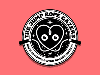 Jump Rope Gazers – Dumb Fun, Badge Design badge badge design badge logo badges black and white club graphic design illustration logo music patch patch design patches society stars vector vector art