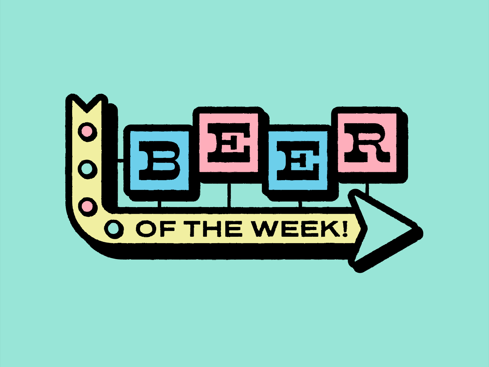 Beer of the Week – GIPHY Sticker craft beer gif graphic design graphic designer illustration neon retro signage vector art vector illustration