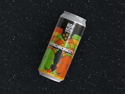 Hop Nation Brewing Co. – Beer Label Artwork beer label print design psychadelic sci-fi symmetry trippy