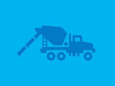 Ready to Pour build cement chute concrete construction icon illustration mixer pour truck