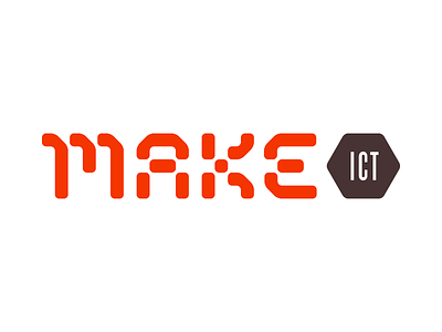 MakeICT 1 identity logo logotype make maker makerspace stencil type