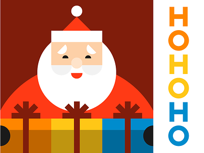HOHOHO cheer christmas claus gifts holiday illustration presents repetition santa shapes vector