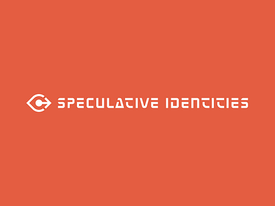 Speculative Identities branding design eye forward future identity logo logotype science fiction scifi typography visual identity