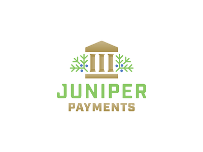 Juniper Payments bank banking banking app berries financial identity design institution juniper logo logotype money money transfer payments pillars plant technology visual identity