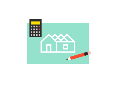 Blueprint blueprint calculator construction illustration pencil vector