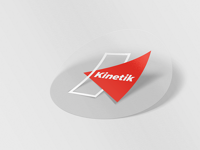 Kinetik - Sticker branding branding design camera design flat logo minimal red sticker stickermule transparent vector
