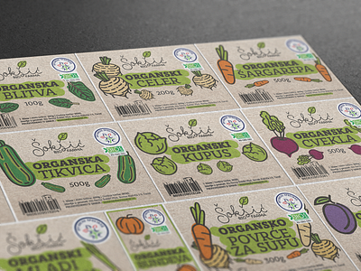 Šokšić - Package Labels design flat food illustraion minimal nature organic