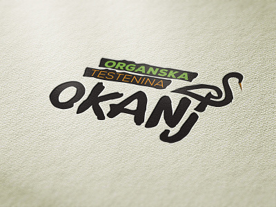 Okanj - Pasta logo organic pasta stork